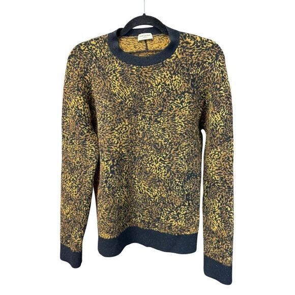 Saint Laurent Men's leopard jacquard jumper Wool Alpaca Size Medium $1560 - Picture 4 of 16